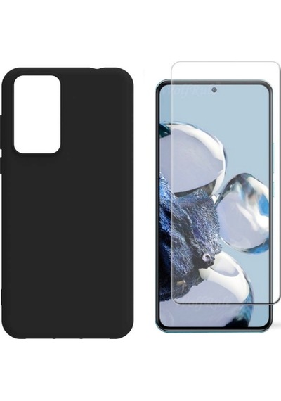 Xiaomi Mi 12t Uyumlu Kılıf Esnek Silikon Telefon Kılıfı Ve Temperli Cam Ekran Koruyucu
