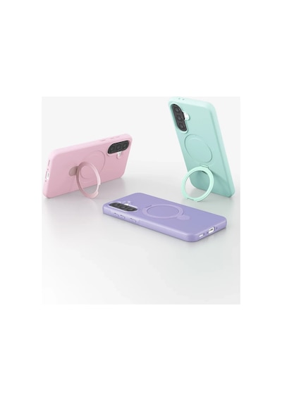 Samsung Uyumlu  Galaxy A37 5g Regal Magsafe Standlı Kapak - Yeşil 0.2M-Çok Renkli