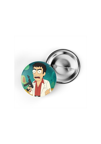 Tony Montana - 44 Mm İğneli Çanta Rozeti - 5 Adet Diğer