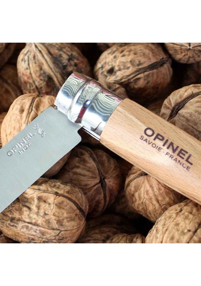 Opinel Inox Kayın Saplı Paslanmaz Çelik Çakı, Unisex, Kahverengi, Nr.7