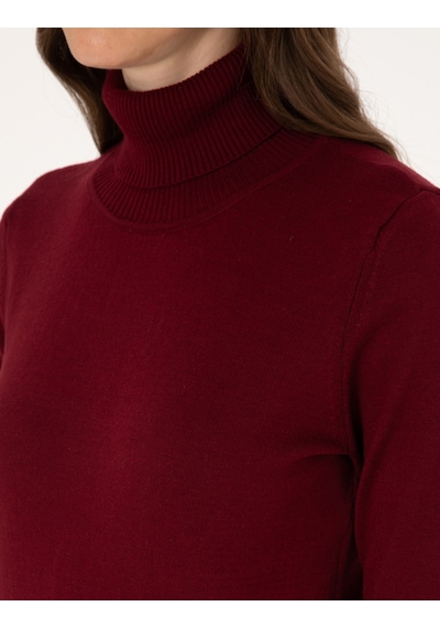 Pierre Cardin Kadın Vişne Kazak /triko 50315747-vr223 Vişne