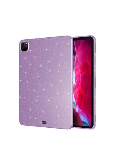 Apple Uyumlu iPad Pro 11 2020 2.nesil Simli Parlak Görünümlü Zore Tablet Koton Kılıf-lila Tablet Kılıfı
