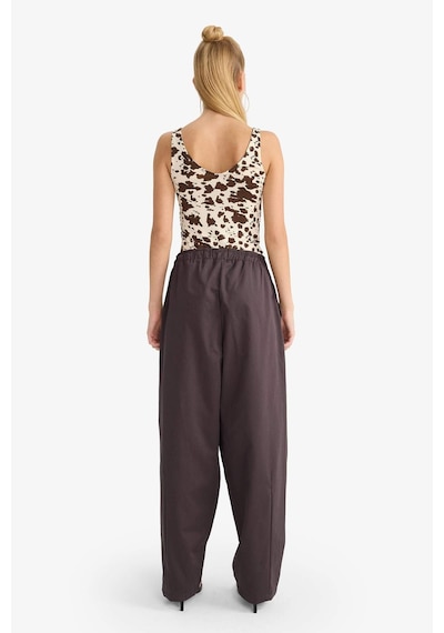 Defacto Coool Baggy Fit Normal Bel Gabardin Pantolon F7809ax25aubn596 Kahve