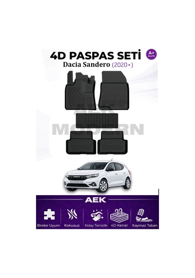 Dacia Sandero 3 Stepway 4d Paspas Seti 2020 Sonrası A++ Kalite 5 Parça