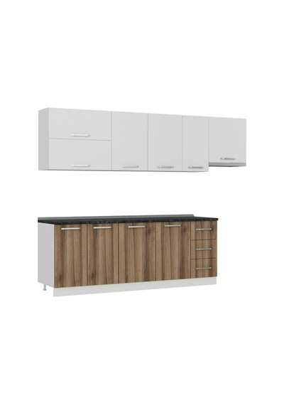 Minar 280 Cm Mutfak Dolabı Beyaz Dore 280-D7 Beyaz