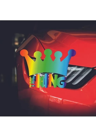 The King Hologram Sticker Folyo