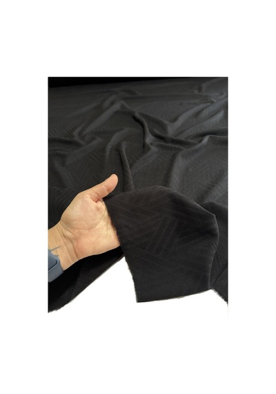Jakarlı Tencel Viskon En 150 Cm Dökümlü Ve Yumuşak Siyah