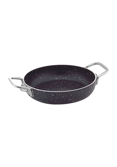 Gökdil Cantef Yanmaz Yapışmaz 18 Cm Metal Kulplu Granit Omlet Tava Siyah
