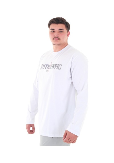 Erkek 115-155 Kilo Arası İçin Uygun Uzun Kol Bisiklet Yaka Mevsimlik Baskılı İnce Sweatshirt Beyaz Erkek 115-155 Kilo Arası İçin Uygun Uzun Kol Bisiklet Yaka Mevsimlik Baskılı İnce Sweatshirt Beyaz