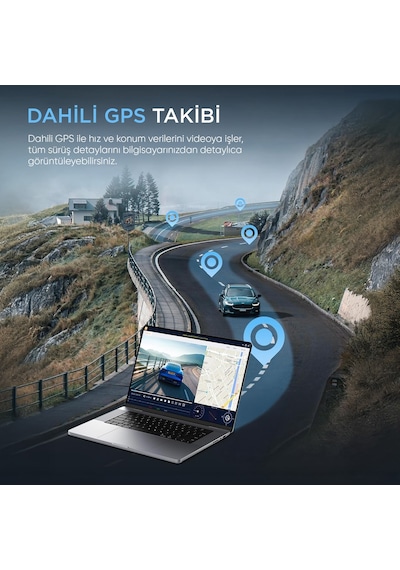 Juo C20 4k Uhd Ön + Fhd Arka 2 Kameralı Wifi Gps Hdr Araç Kamerası Ekranlı 170 Geniş Açı Gece Görüş Araç İçi Kamera