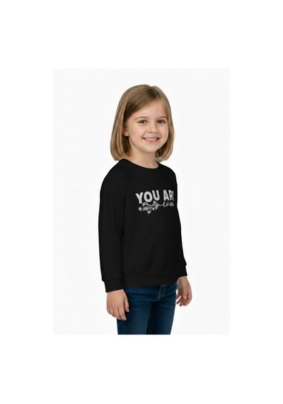 Kız Çocuk Baskılı Sweatshirt Bgl-st05266 Siyah