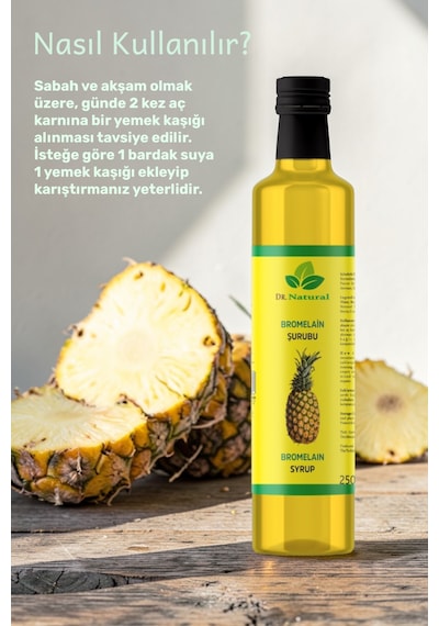 Bromelain Ananas Ve Koenzim Q10 İçeren Detox Şurubu 250 Ml