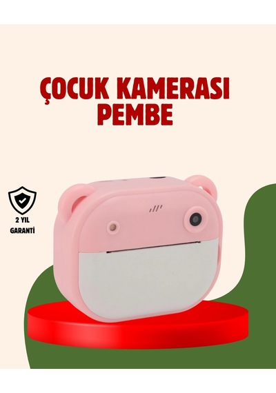 Mey İthalat Çocuklar İçin Şipşak Yazıcı Kamera 24mp Hd Çift Lensli Termal Baskılı Çok Renkli