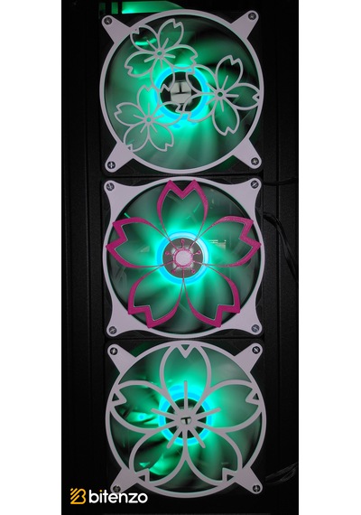 Botanik Desen 3 Lü 120x120 Mm Oyun Pc Aksesuarı, Masaüstü Bilgisayar Fan Kapağı Seti Çok Renkli