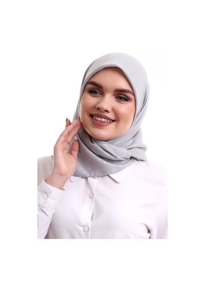 Kofra Desenli Baş Örtü - Gri