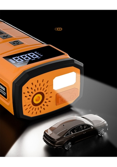 Araç Akü Şarj Led 8000mah14.8v Hava Pompası 4 İn 1 Taşınabilir Akü Takviye Ve Pompa Güç Bankası Işık
