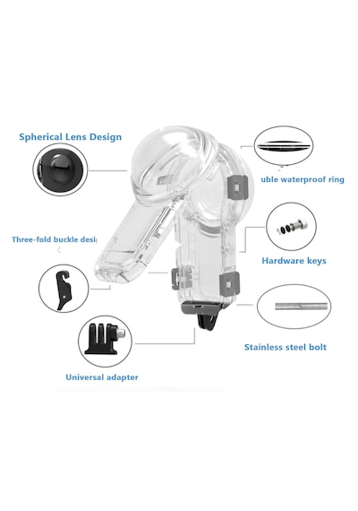 Insta360 X5 Invisible Magnetic Dive Case / Go Ru Nmez Manyetik Dalıs Kabı 60m Beyaz