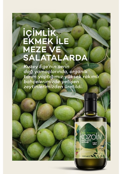 Organik Erken Hasat Soğuk Sıkım Zeytinyağı - İçimlik - Anne & Bebek & Çocuk - Dağ Havası 500ml