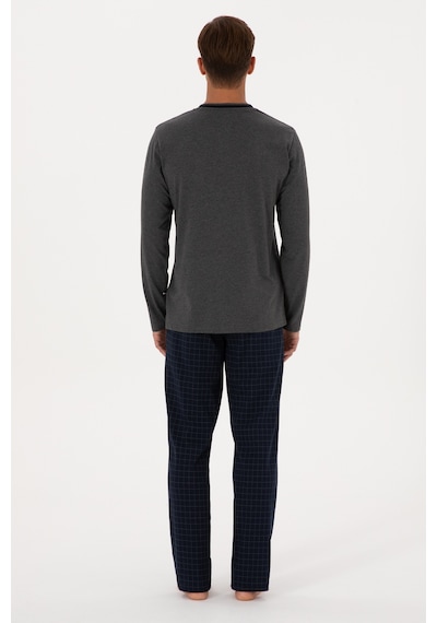U.s. Polo Assn. Erkek Antrasit Melanj Pijama Takım 50318616-vr081 Antrasit Melanj