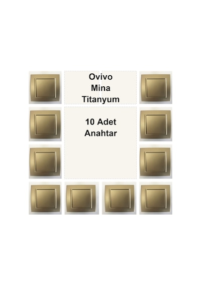 Ovivo Mina Titanyum 10 Adet Anahtar