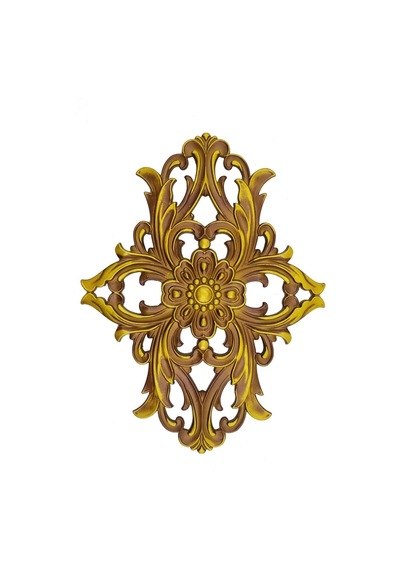 Kahve Eskitme Saray Tavan Motif 28,5 37,5 Cm