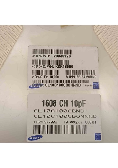 Cl10c100c8nnnd 10pf 50v 1608 Seramik Kondansatör 1000 Adet