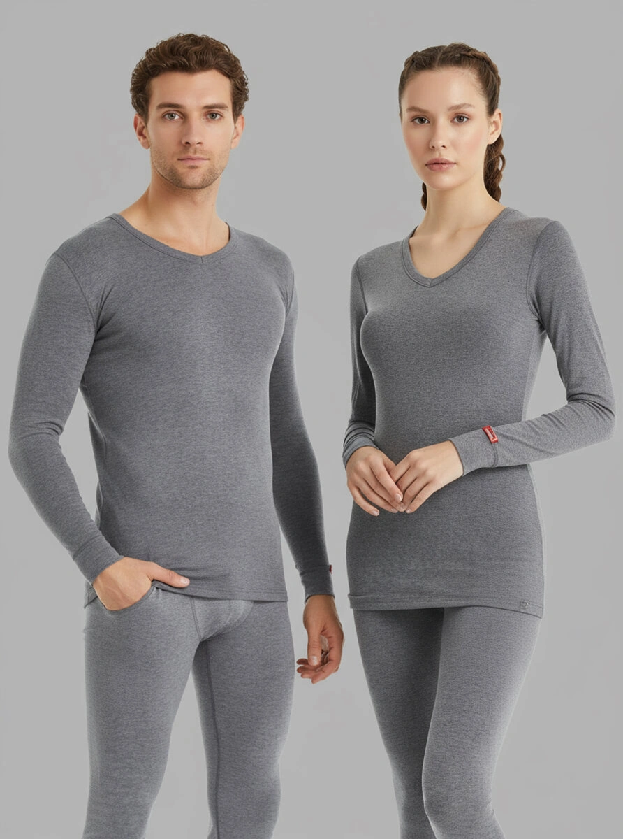Blackspade Unisex Termal Tişört 2. Seviye 1257 - Gri Melanj