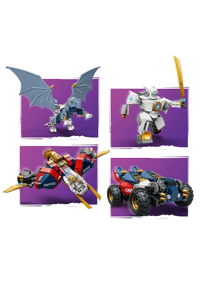 LEGO® NINJAGO® Zane’in Ultra Kombo Mech’i 71834 - 9 Yaş ve Üzeri Çocuklar için 4’ü 1 Arada Yaratıcı Oyuncak Yapım Seti (1187 Parça)