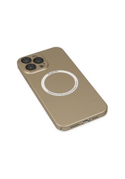 Apple iPhone  Uyumlu,  14 Pro Kılıf Jack Magneticsafe Lens Silikon - Gold