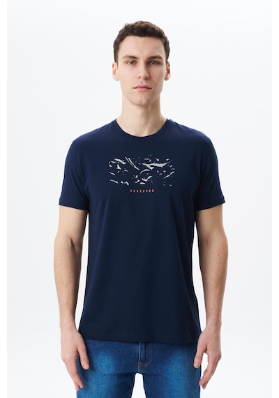 AR-MA Arma Erkek Regular Fit Baskılı Süprem Bisiklet Yaka Tişört Y29344453902 Lacivert