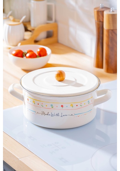 Acar Made With Love Emaye Tencere - 20 Cm