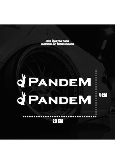 Pandem Motosiklet Araba Laptop Sticker Yapışkanlı Folyo Beyaz