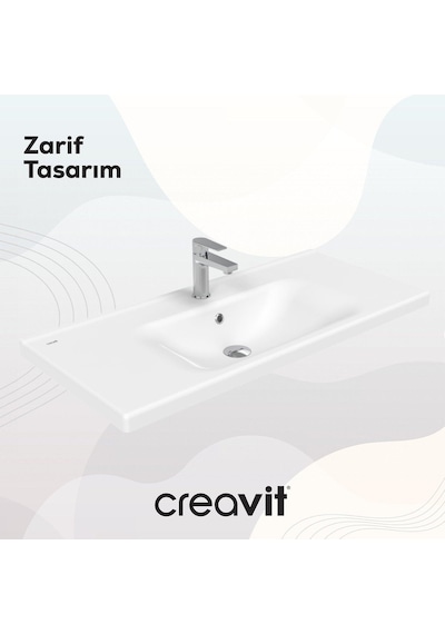 Creavit Eksen Etajerli Lavabo 100 Cm Beyaz Ek100-00cb00e-0000