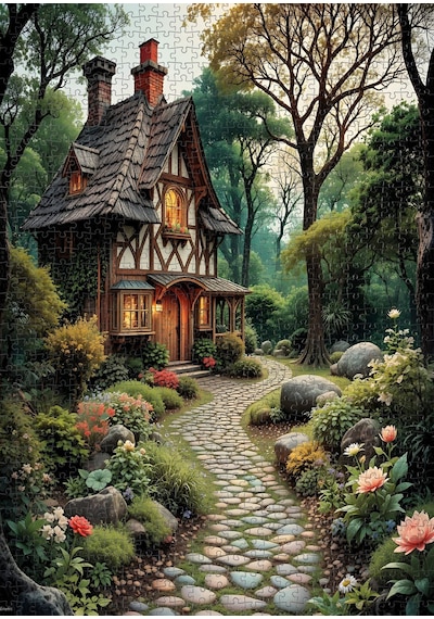Nova Puzzle 1000 Parça Puzzle - Huzurlu Orman Evi - 41198