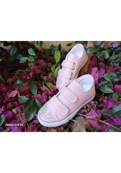 Scarpe Magiche Kız Çocuk Sneakers Pembe Ayakkabı 31-35 Numara Arası Işıksızdır Pembe