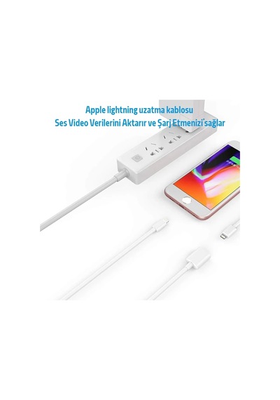 Ally Apple iPhone Uyumlu Lightning Uzatma Kablosu 1 Metre- 5775