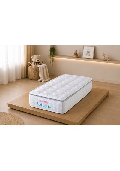 Bed Craft Baby Naturel Yaylı Bebek Yatağı 24 Cm Beşik Yatağı 70 x 140 CM