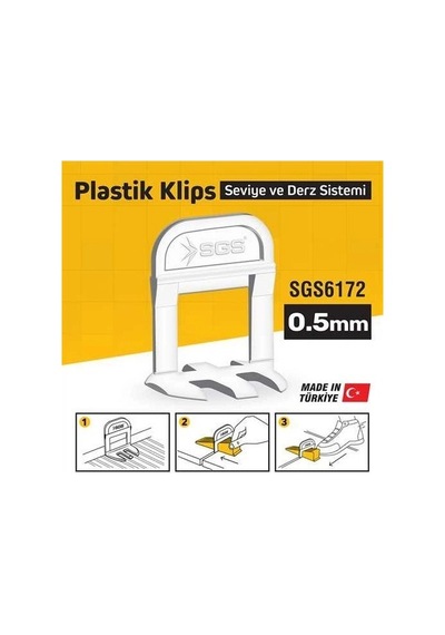 Sgs6172 0,5 Mm Derz Seviye Tespit Klipsi Pk/100 Adet