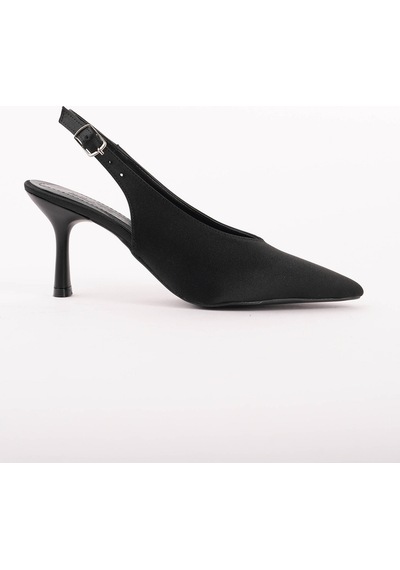 Esatsani Siyah Saten Sivri Burun Arka Açık 9 Cm Topuk Vısıon Stiletto Kadın Ayakkabı Siyah Saten Esatsani Siyah Saten Sivri Burun Arka Açık 9 Cm Topuk Vısıon Stiletto Kadın Ayakkabı Siyah Saten