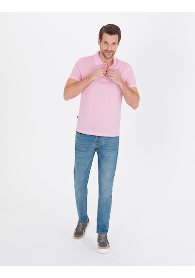 Pierre Cardin Erkek Pembe Basic Tişört 50262665-Vr041 Pembe
