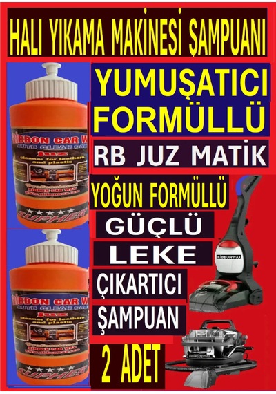 Juz Matik Yumuşatıcılı - Parfümlü Halı Yıkama Süpürge Makinesi Şampuanı 1 Kg 2 Adet 2'li Set