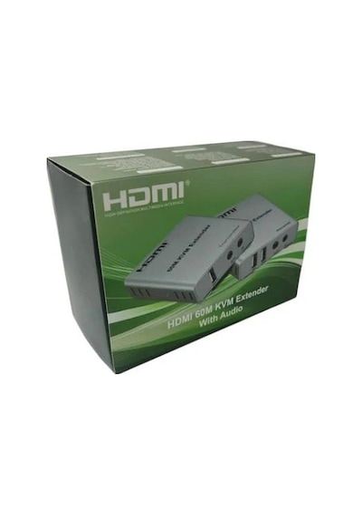 Taplin Hdmı Kvm Extender 60mt Uzatma Adaptörü Cat5 Cat6 Thk-60