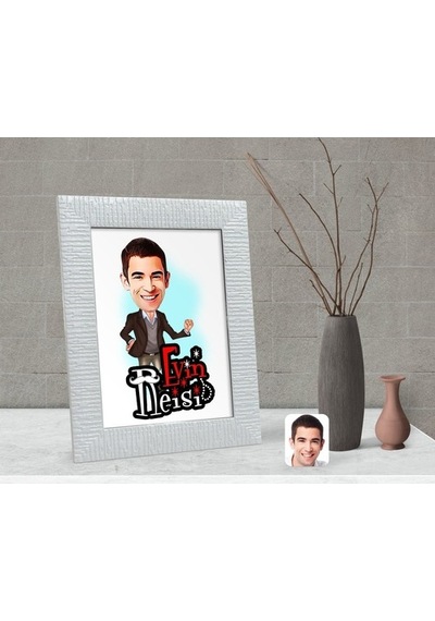 Kişiye Özel Evin Reisi Karikatürlü Dekoratif Çerçeve-2
