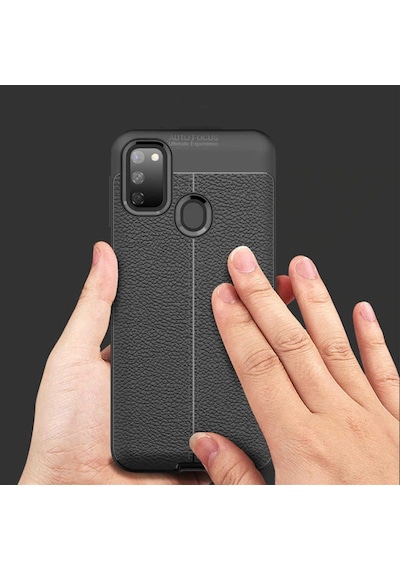 Samsung Uyumlu Galaxy M21 Kilif Deri Tarzi Niss Silikon Case 401547365