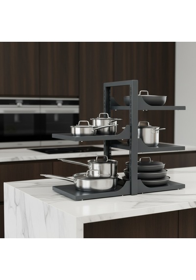 Hamton Versashelf Duo 35 Dolap İçi Organizer Raf - Açık Gri - 450 Cm Standart