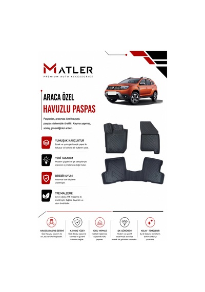 Dacia Duster 4x2 2019 Model 4d Ekstra Havuzlu Paspas
