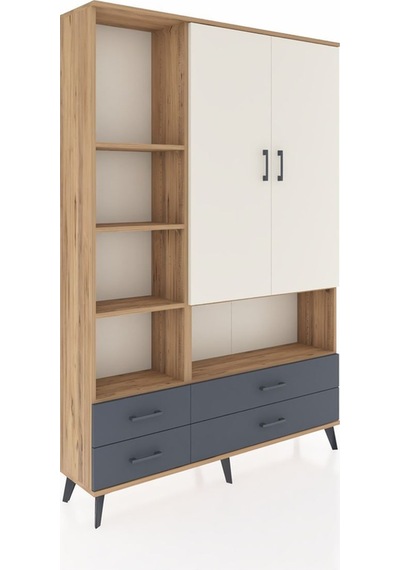 Arges Dolap 8 Raflı 4 Çekmeceli 2 Kapaklı 132x30x195 Çam-aytaşı/antrasit Aytası/antrasıt Arges Dolap 8 Raflı 4 Çekmeceli 2 Kapaklı 132x30x195 Çam-aytaşı/antrasit Aytası/antrasıt
