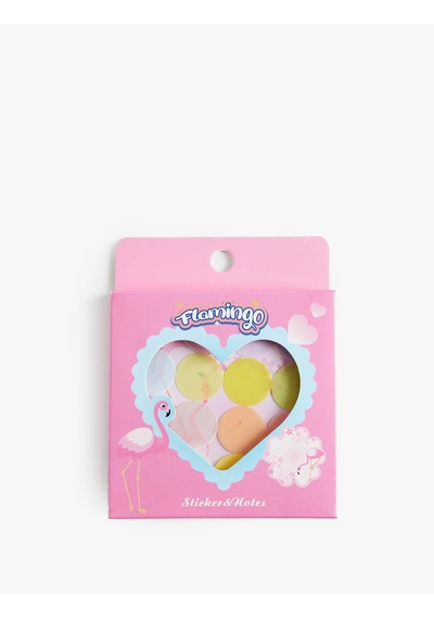 Koton Flamingo Desenli Kalp Kesimli Yapışkanlı Not Kağıdı Seti Multıcolor 7wak70353aa