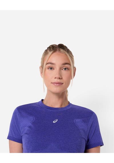 Asics Road Seamless Ss Top Kadın Mavi Kısa Kollu Tshirt 2012d292-401
