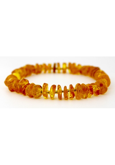 Kehribar Bileklik Amorf Tasarım Ambergold Blk23-98 Çok Renkli